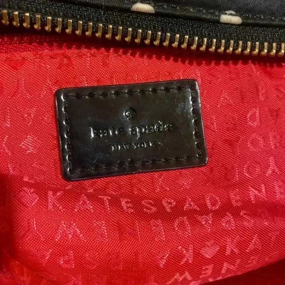 Kate spade polkadot nylon satchel handbag